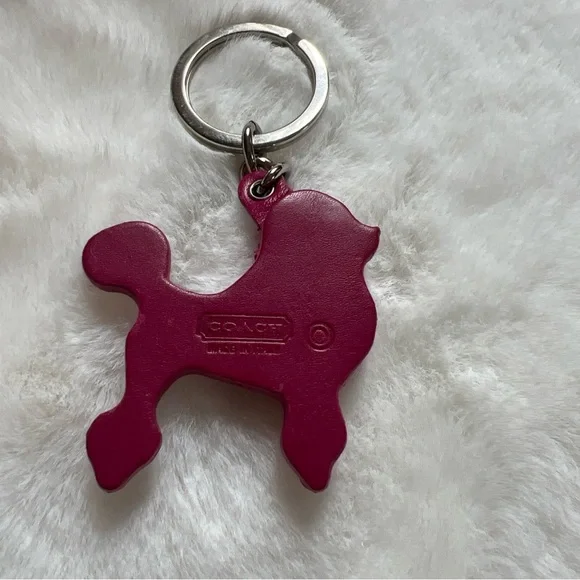 Rare Vintage Coach Pink French Poodle Keyring - Picture 2 of 4